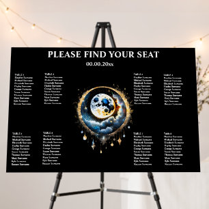 80 guests Celestial full moon starry night chic Foam Board