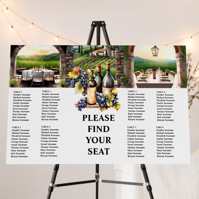 80 guests | Winery vineyard al fresco table summer Foam Board (In Situ (Stand))