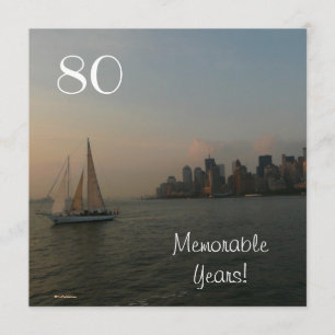 80 Memorable Years/Birthday Celebration-Male Invitation