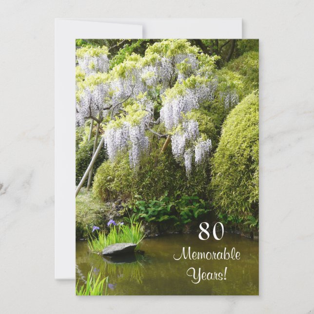 80 Memorable Years/Birthday Celebration-Nature Invitation (Front)