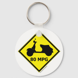 80 mpg Scooter Keychain