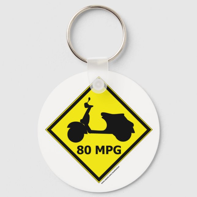 80 mpg Scooter Keychain (Front)