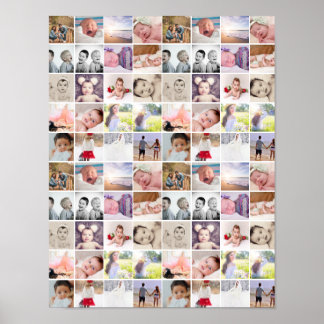 80 Photo Collage Personalized (20 repeating) Poster