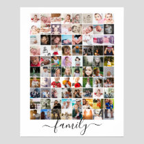 80 Photo Collage Personalized Family Poster