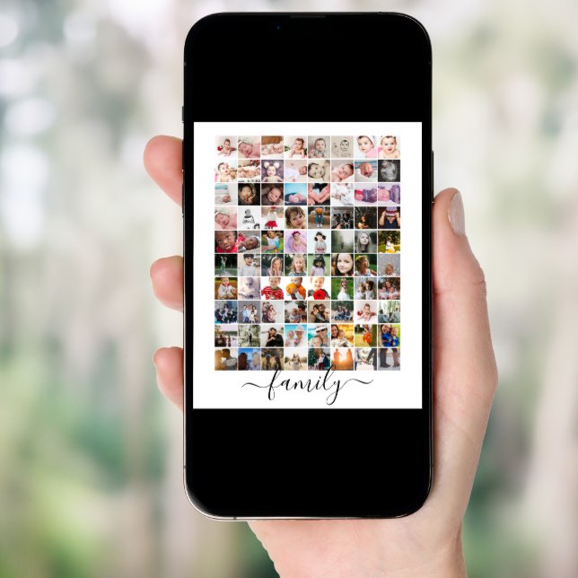 80 Photo Collage Personalized Family Poster (Front Digital)