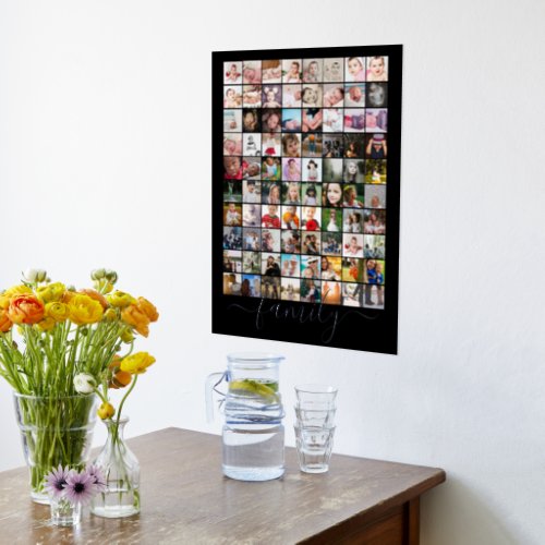 80 Photo Collage Personalized Family Typography Foil Prints