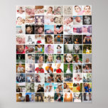 80 Photo Collage Personalized Poster<br><div class="desc">Create a Photo Collage Personalized poster from Ricaso - add 80 individual photos to make an 80 photo collage</div>