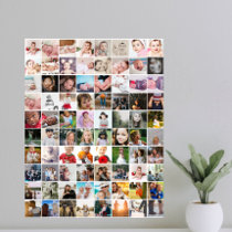 80 Photo Collage Personalized Poster
