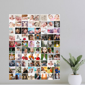 80 Photo Collage Personalized Poster