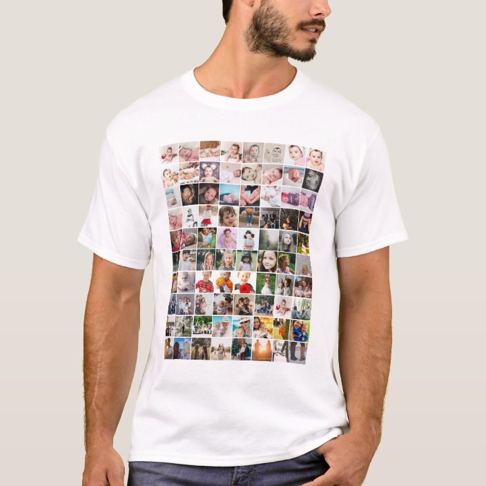 80 Photo Template Personalized Collage T-Shirt | Zazzle.com