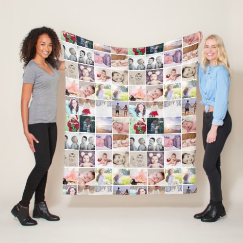 80 photos collage personalized 20 repeat fleece blanket