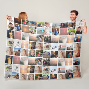 80 Photos or Your Images or quotes Anything Fleece Blanket