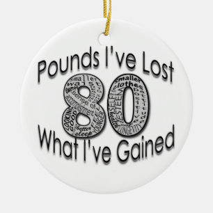 80 Pounds Lost Ornament