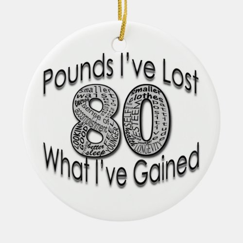 80 Pounds Lost Ornament