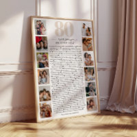 80 Reasons We Love You Birthday Keepsake Gift