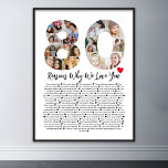 80 Reasons Why We Love You 80th Birthday Collage Poster<br><div class="desc">Celebrate love and create lasting memories with this Reasons Why I Love You Photo Collage. This customizable template allows you to craft a heartfelt and personalized gift that's perfect for various occasions, from wedding anniversaries to birthdays, Valentine's Day, or just because. Reasons Why I Love You - Express your love...</div>