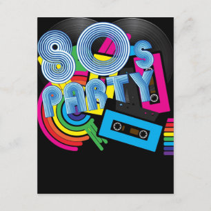 80 Retro Party Invitation
