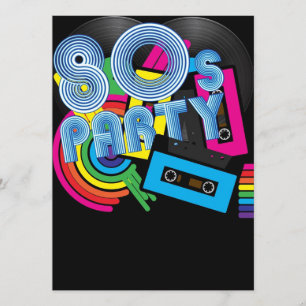 80 Retro Party Invitation