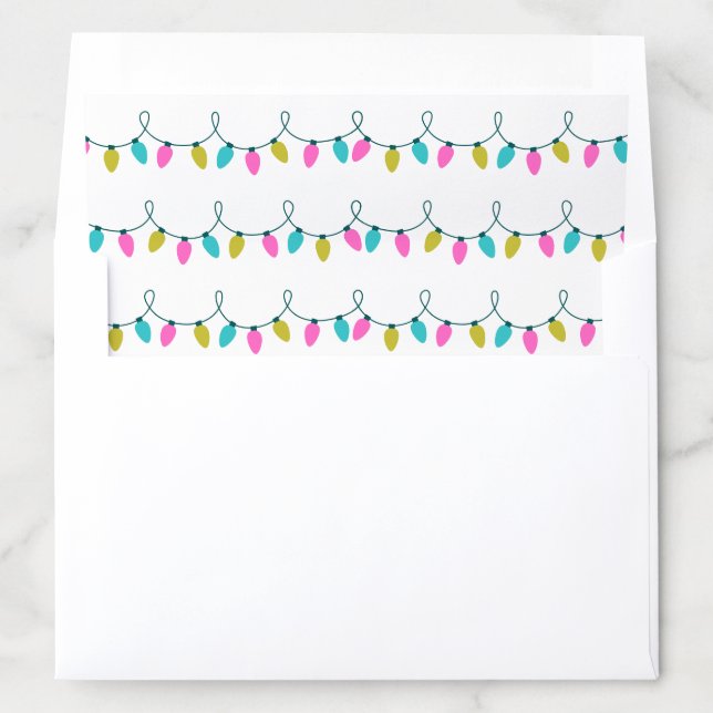 80’s Christmas Lights Retro Mailing Envelope Liner (In Envelope)
