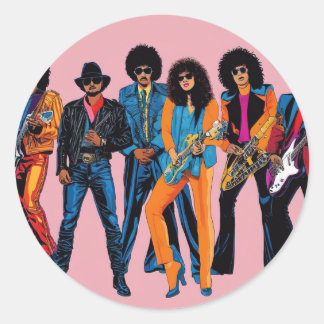 80’s  classic round sticker