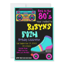 80’s or 90s Theme Birthday Invitation