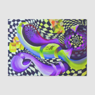 80`s Retro Geometric Pattern Tissue Paper