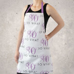 80 So what Funny Pink 80th Birthday Woman Apron<br><div class="desc">80 So what Funny Pink 80th Birthday Woman Apron. A funny quote 80 so what in modern pink and gray colors. Perfect for a person with a sense of humor.</div>