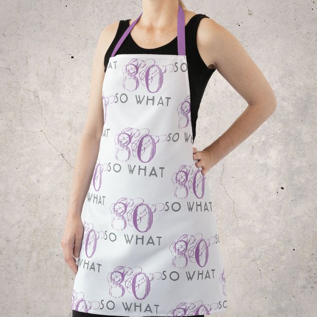 80 So what Funny Pink 80th Birthday Woman Apron (Creator Uploaded)
