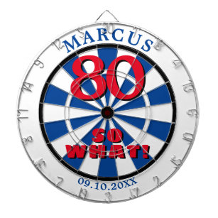 80 so what Funny Quote 80th Birthday Dartboard