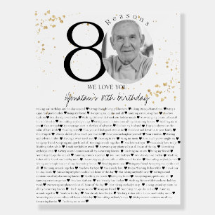 80 Things We Love About You Gold Board