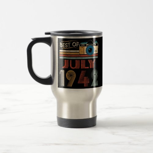 80 Vintage Birthday Gifts 80 Year Old Best Of Travel Mug