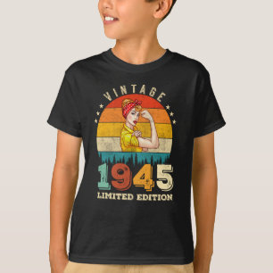 80 Year Old Bday 1945 Vintage 80th Birthday Women T-Shirt