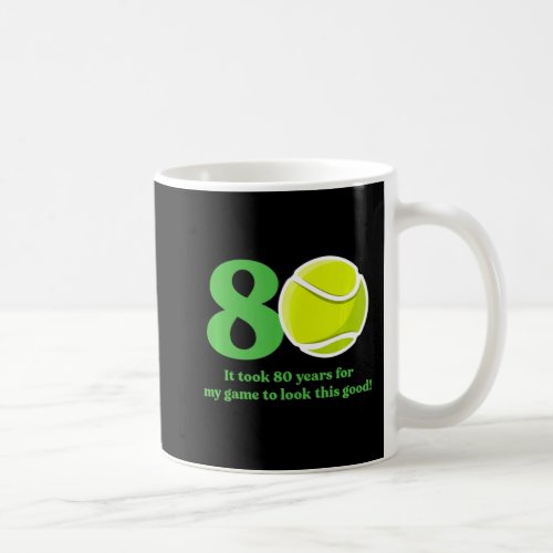 80 Year Old Tennis Player 1942 80th Birthday Coffee Mug