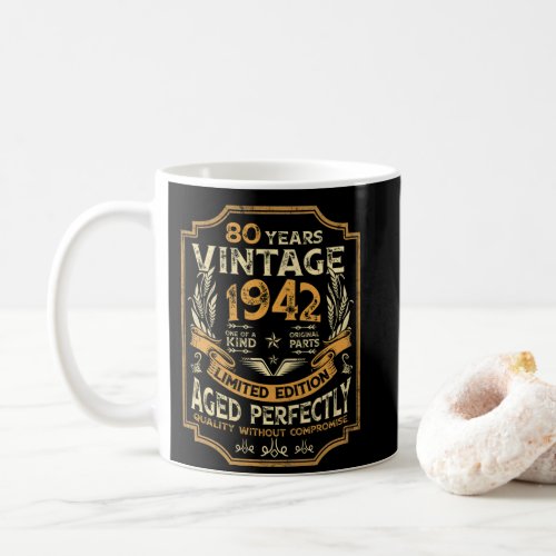 80 Year Old Vintage 1942 80th Birthday Coffee Mug
