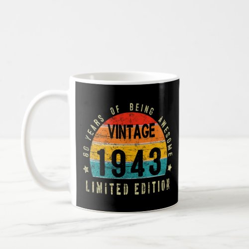 80 Year Old Vintage 1943 80th Birthday  Coffee Mug
