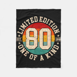 80 year old vintage 1946 limited edition 80th fleece blanket