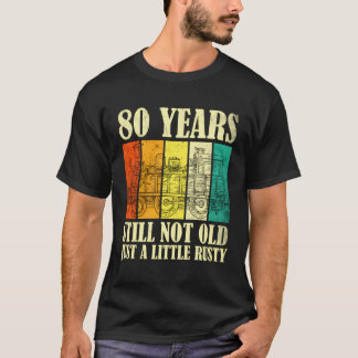 80 Year Old Vintage Railroad Steam Train 80Th Birt T-Shirt