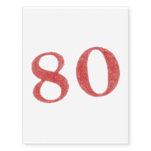 80 years anniversary temporary tattoos
