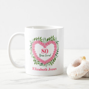 80 Years Loved 80th Birthday Mug