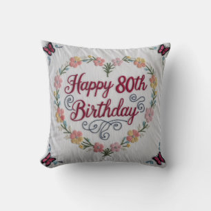 80 Years Loved” Throw Pillow: A Heartfelt Tribute  Throw Pillow