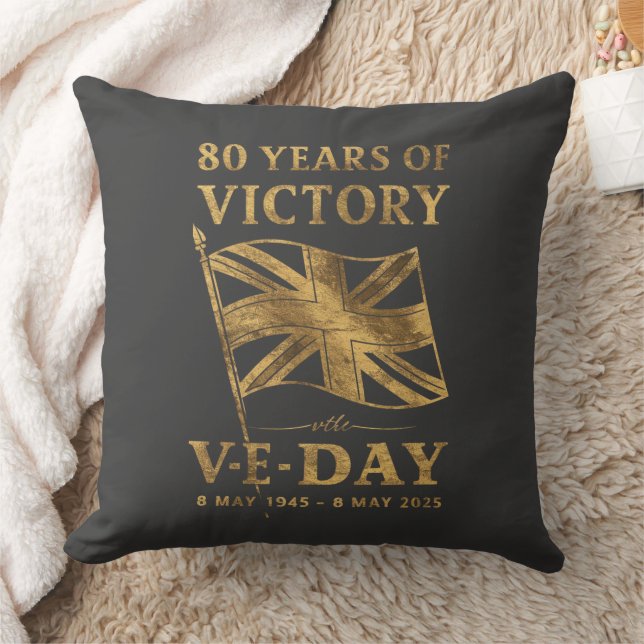 80 Years of Victory Throw Pillow (Blanket)