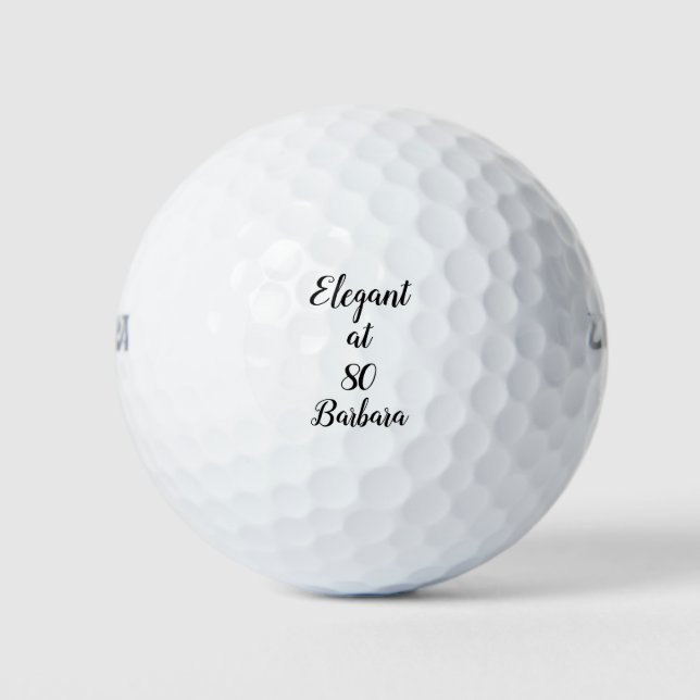 80 years old 80th Birthday Personalize Gift  Golf Balls (Front)