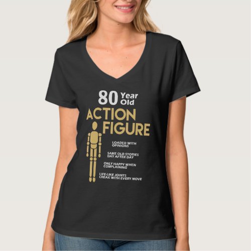 80 Years Old Action Figure 80th Birthday Anniversa T_Shirt
