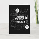 80 Years Old Bday Math Teacher 80th Birthday Gift Card<br><div class="desc">Birthday Design For anyone who's horoscope say difficult & Stubborn But totally worth.Wear it with pride at work,  school gym perfect to pair with shorts,  leggings or jeans for a casual yet trendy Look</div>