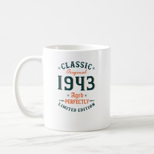 80 Years Old  Classic 1943  80th Birthday  Coffee Mug