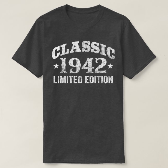 80 Years Old Classic Car 1942 Limited Edition 80th T-Shirt (Design Front)