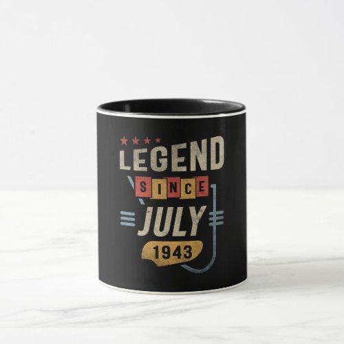 80 Years Old Legend Since July 1943 80th Birthday Mug