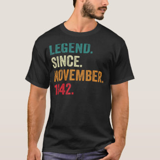 80 Years Old  Legend Since November 1942 80th Birt T-Shirt