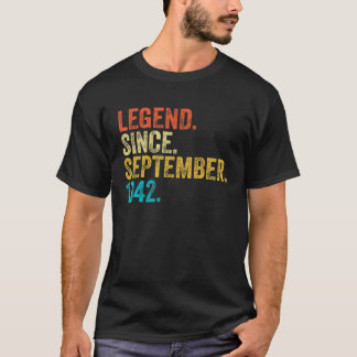 80 Years Old Legend Since September 1942 80th Bir T-Shirt