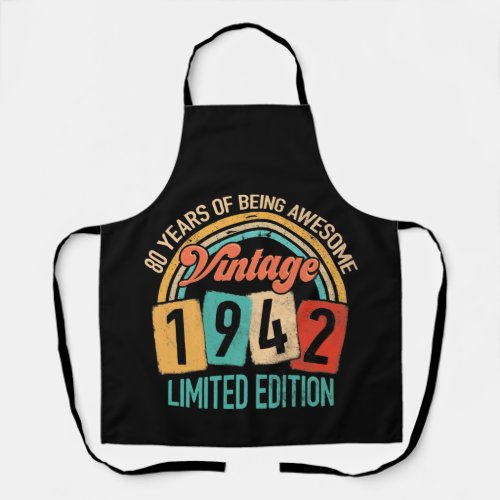 80 Years Old Of Be Awesome In 1942 80th Birthday Apron